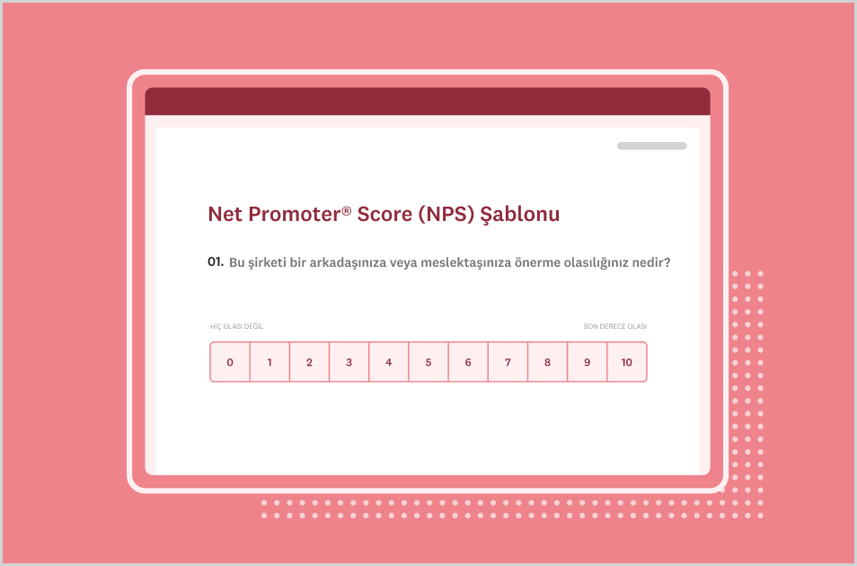 SurveyMonkey Net Promoter Score (NPS) anket şablonu ekran görüntüsü