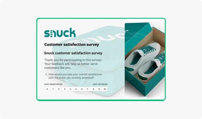 An example of a CSAT survey question