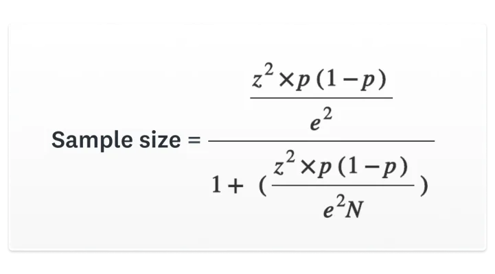 Sample size formula