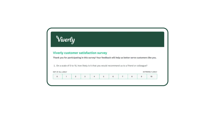 Customer satisfaction survey example