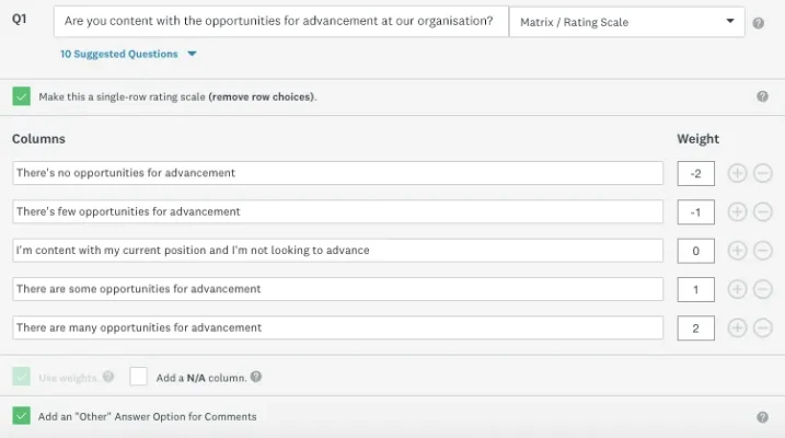 Negative and positive matrix weights