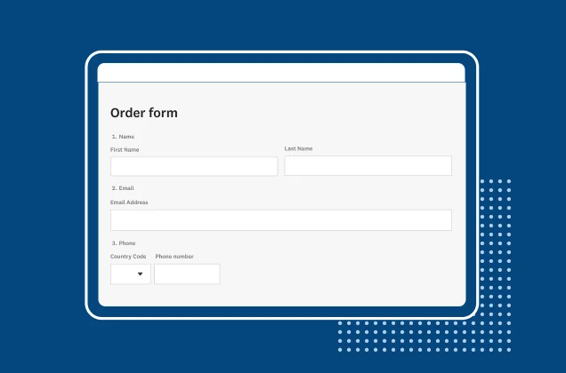 Screenshot of SurveyMonkey order form template