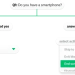 A screenshot of the advanced logic branching feature for survey questions