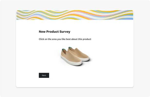 Product development survey screen