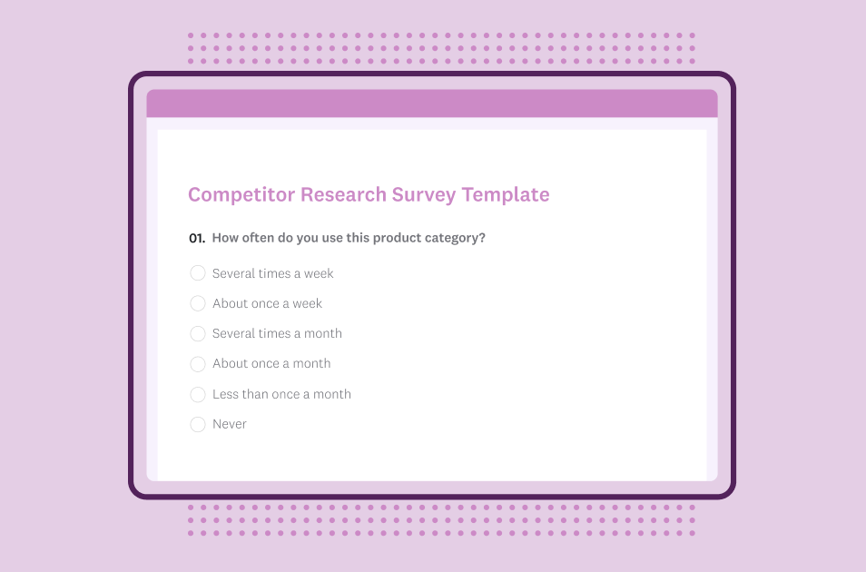 Screenshot of SurveyMonkey competitor research template