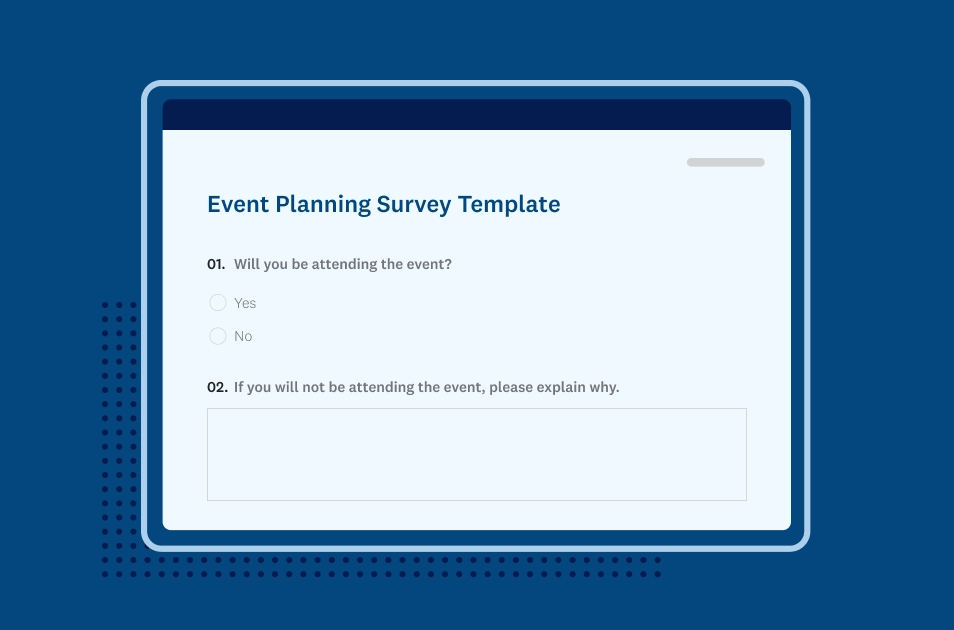 Screenshot of SurveyMonkey event planning survey template