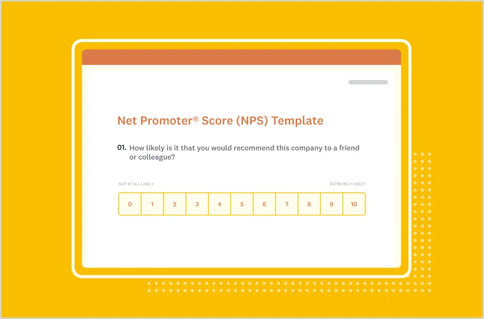 Screenshot of SurveyMonkey NPS template