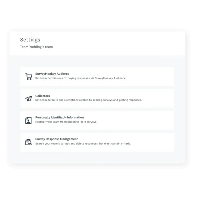 Choose settings for your team