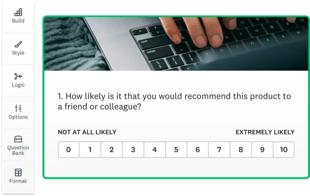 Screenshot of a Likert scale survey question asking how likely it is you would you recommend a product