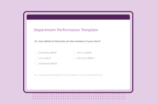 Department performance survey template
