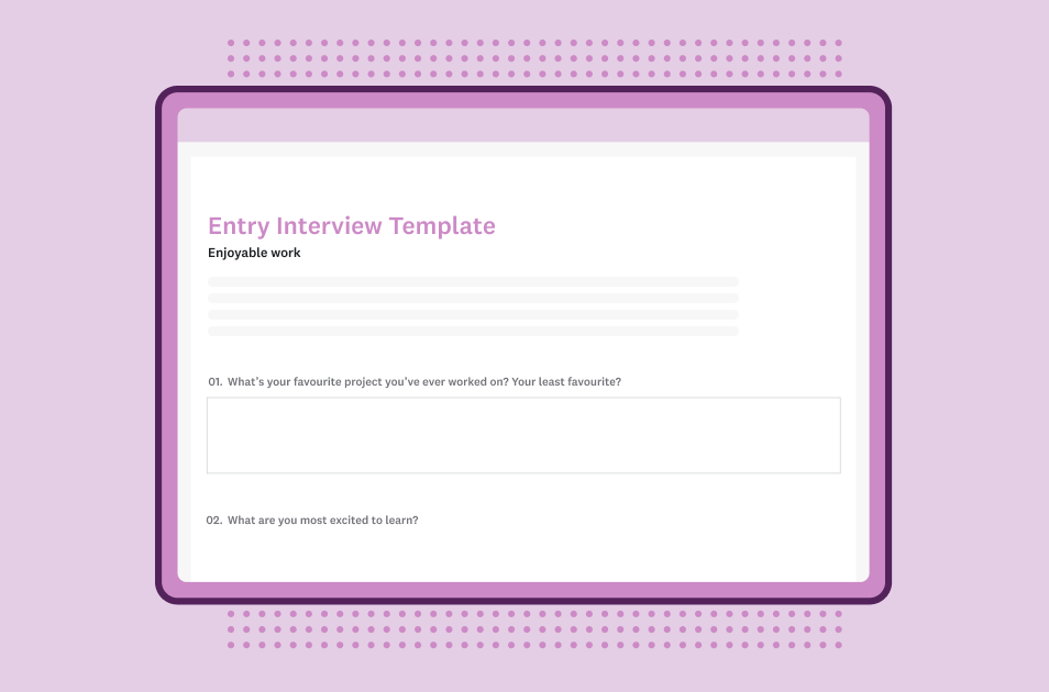 Entry interview employee survey template