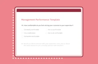 Management performance survey template
