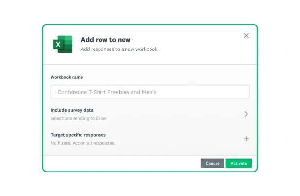 SurveyMonkey Excel Connect