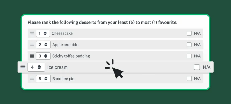30+ ranking survey questions with examples and tips