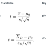 one-sample t-test and paired t-test