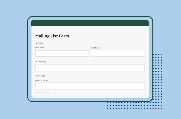 SurveyMonkey mailing list form template