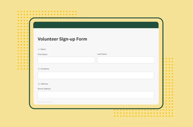 SurveyMonkey volunteer sign-up form template