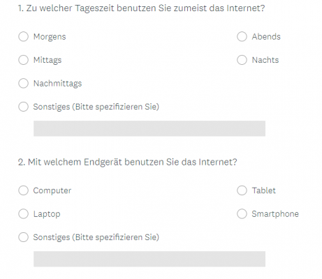 Beispiel teilstandardisierter Fragebogen