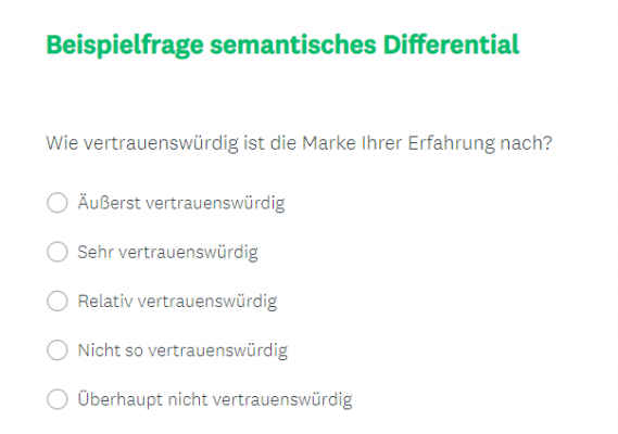 Beispielfrage Semantisches Differential