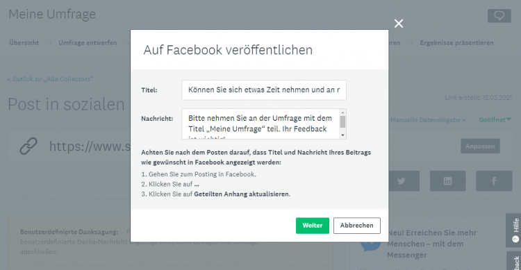 Facebook-Umfrage