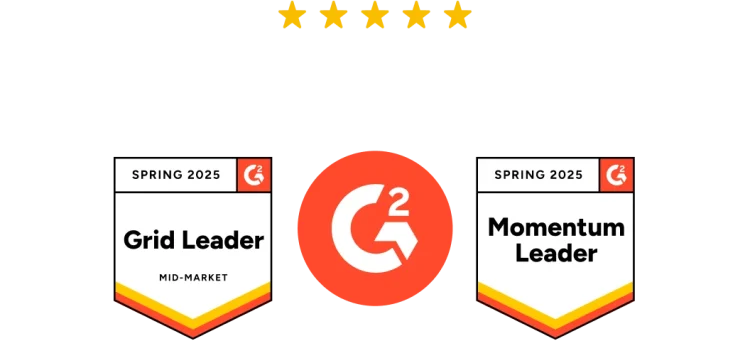 Zwei G2-Auszeichnungen für Frühjahr 2025: Grid Leader und Momentum Leader