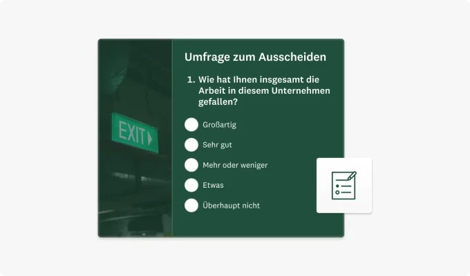 Screenshot einer Umfragevorlage für Austrittsgespräche