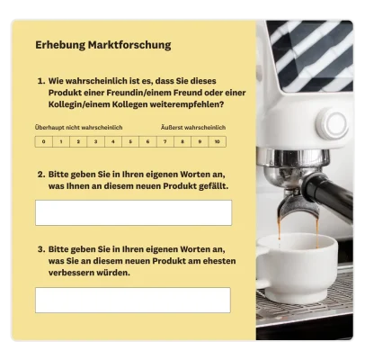 Beispiel für eine Marketingumfrage