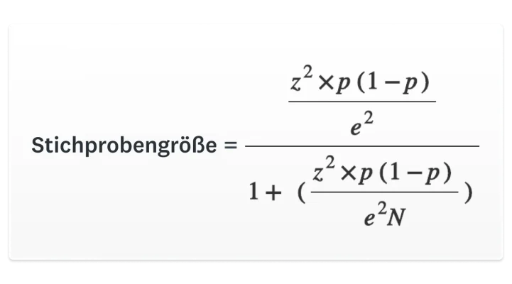 Formel für die Stichprobengröße