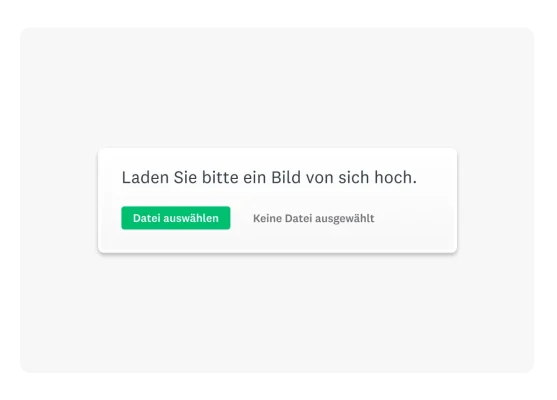 Produkt-Screenshot einer Dateiupload-Frage im Umfrageformat