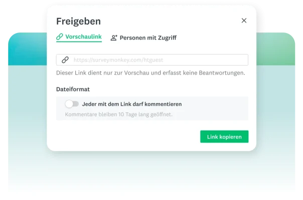 Vorschaulinkfunktion mit der Möglichkeit, direkt Kommentare zu hinterlassen
