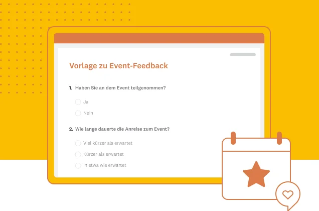 Screenshot of SurveyMonkey event feedback survey template