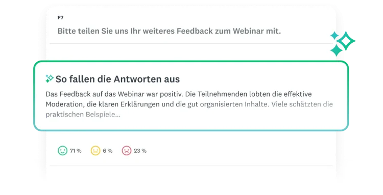 Ein Modul, das die Antworten auf eine Frage mittels thematischer Analyse zusammenfasst.