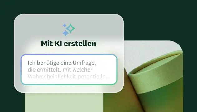 Beispiel für eine Karte zur Erstellung einer KI-Umfrage.