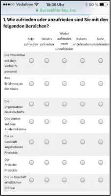 Matrixfrage auf einem Smartphone