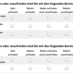 Befragung mit kleinerer Matrix