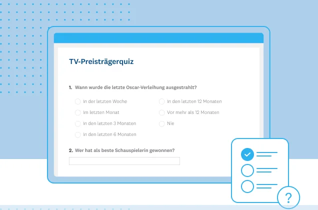 Screenshot of SurveyMonkey TV award show survey template