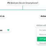 Screenshot einer erweiterten Verzweigungslogik für Fragen