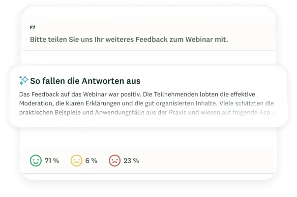 Ein Modul, das die Antworten auf eine Frage mittels thematischer Analyse zusammenfasst.