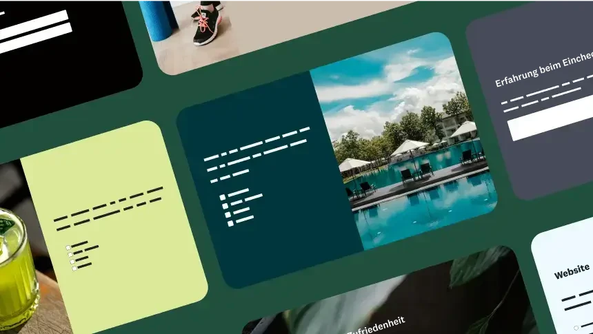 Screenshots verschiedener Musterumfragen