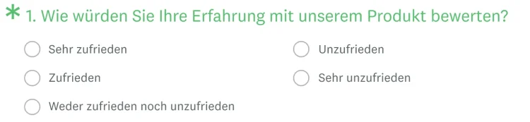 Geschlossene Multiple-Choice-Frage