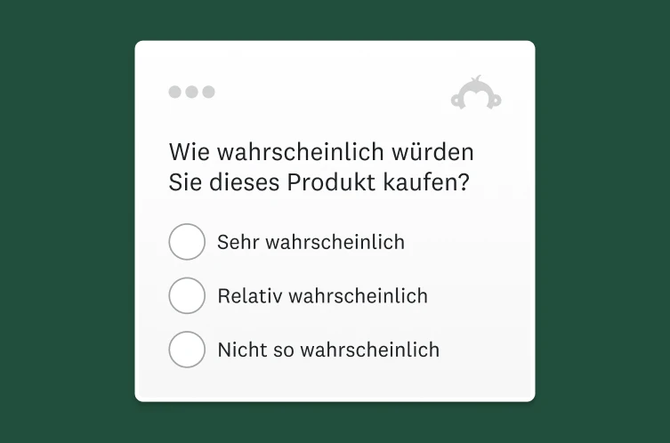 Screenshot der Antwortoptionen einer Frage
