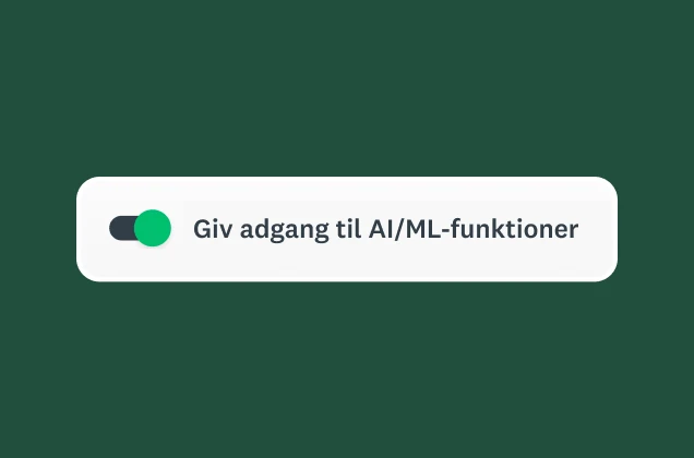 Skift til Giv adgang til AI/ML-funktioner