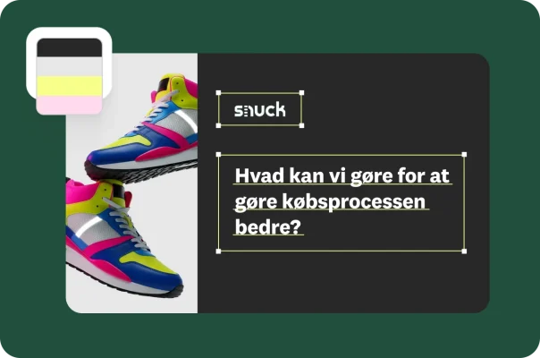 En skitse til en spørgeundersøgelse med et spørgsmål om, hvad der kan gøre købsprocessen bedre