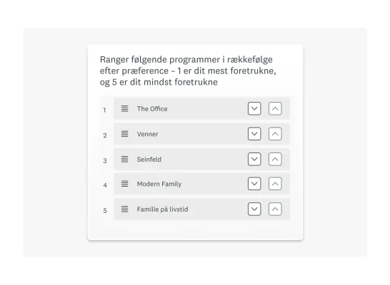 Spørgeundersøgelse til rangering