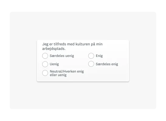 Spørgeskema om medarbejdertilfredshed