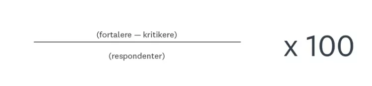Fortalere minus kritikere, divideret med respondenter