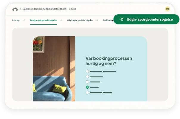 Navigationsforløb ved oprettelse af en spørgeundersøgelse