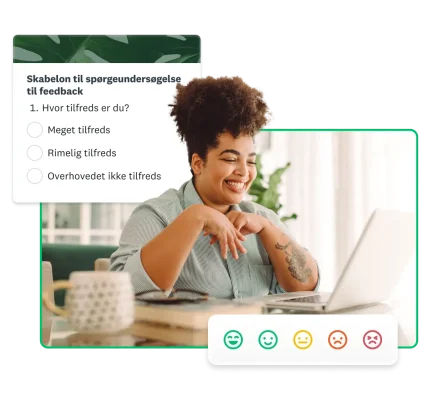 kvinde arbejder på bærbar computer