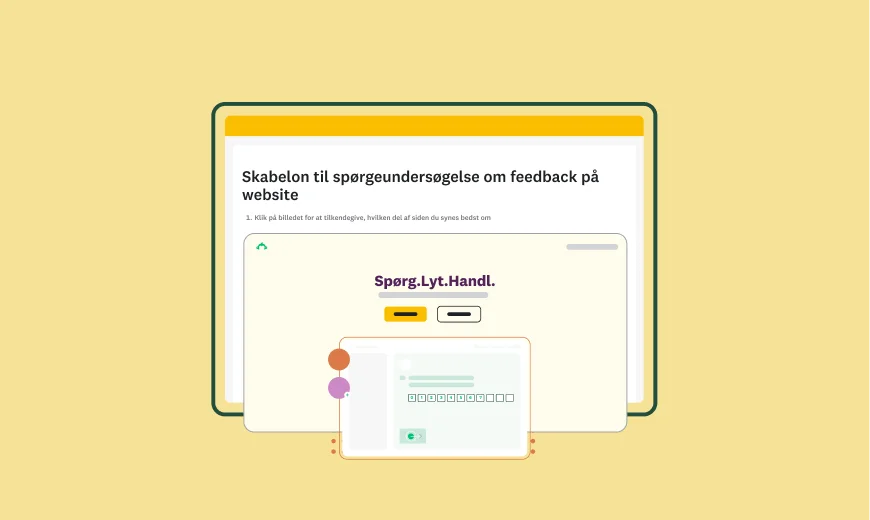 Skærmbillede af SurveyMonkeys skabelon til spørgeundersøgelse om feedback på website