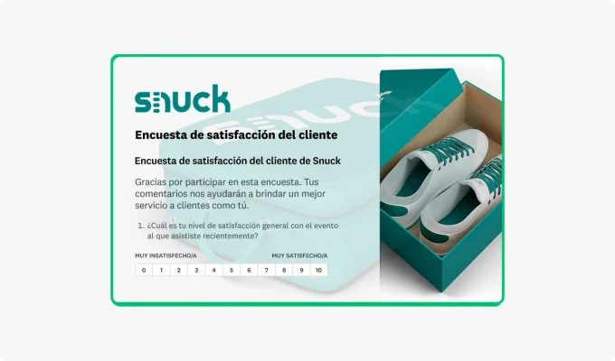 Ejemplo de una pregunta de encuesta de CSAT